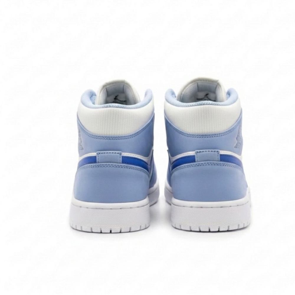 Nike Air Jordan 1 Mid SE Sail Light Blue Mixed Textures DA4666-100 Size 7.5 - Picture 7 of 10